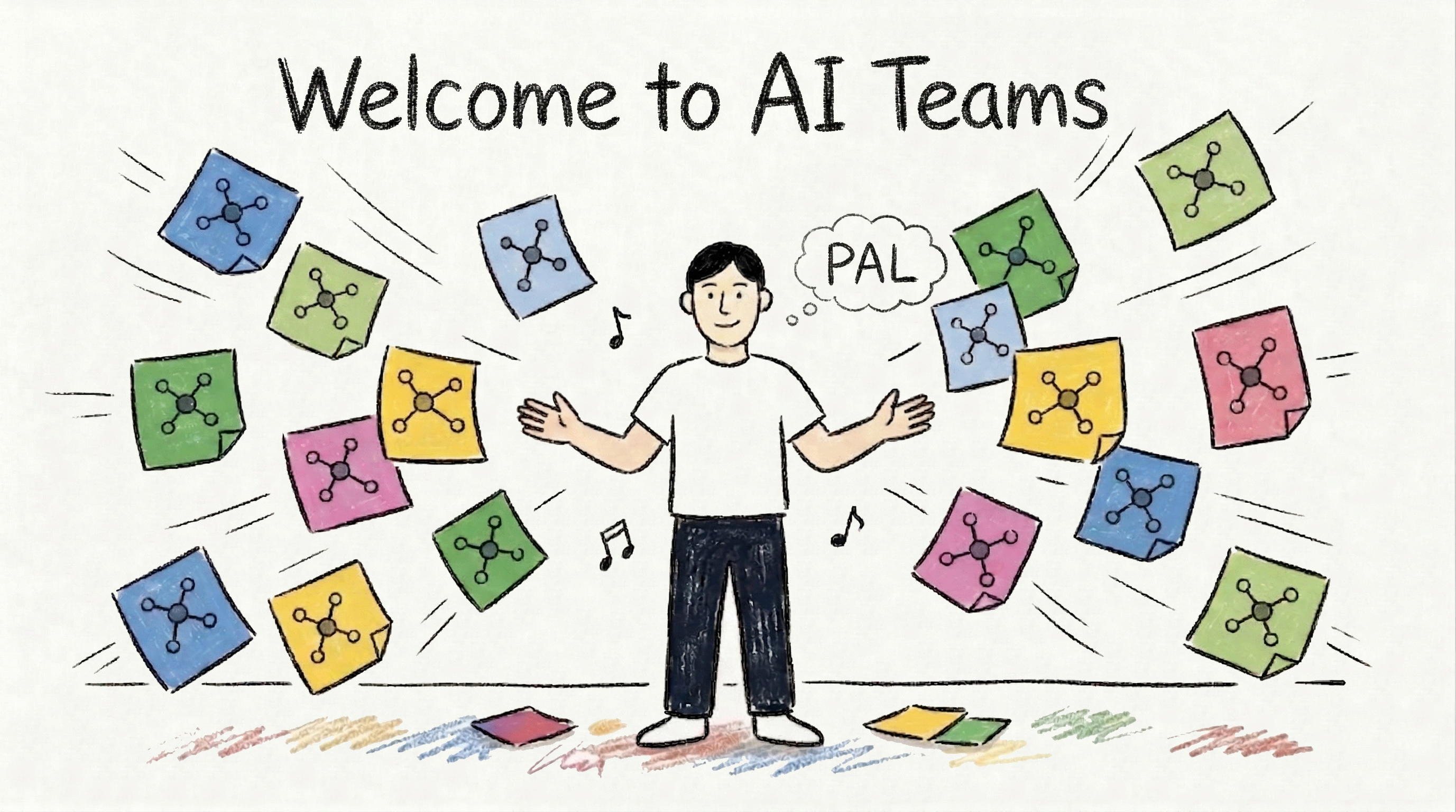 Illustration welcoming viewers to AI Teams